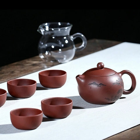 Premium Purple Clay Tea Set - TEAMOO