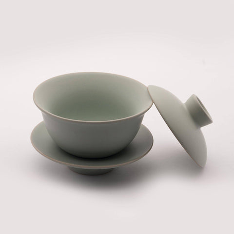 Porcelain Tea Bowl - Premium Light Green Matte Finish - TEAMOO