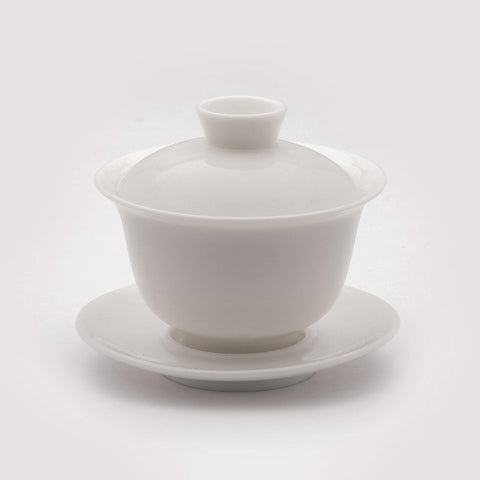 Porcelain Tea Bowl - Premium White Porcelain Gloss Finish - TEAMOO