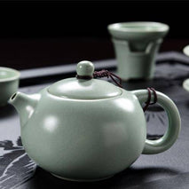 Ru Ci Porcelain Tea Pot - Premium Matte Finish - TEAMOO